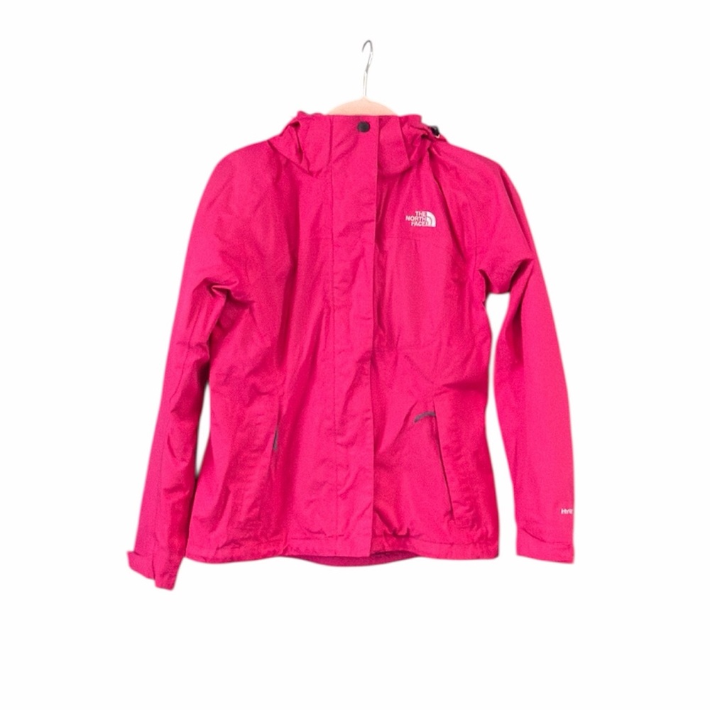 The North Face Women’s Hyvent Windbreaker Jacket‎ Dark Pink Vented Hooded Size S